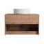 Meuble-lavabo mural de 30 pouces avec lavabo en céramique blanche, portes à fermeture en douceur et contreplaqué durable-62022268