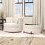 Fauteuil d'appoint pivotant avec repose-pieds de rangement-1025068744