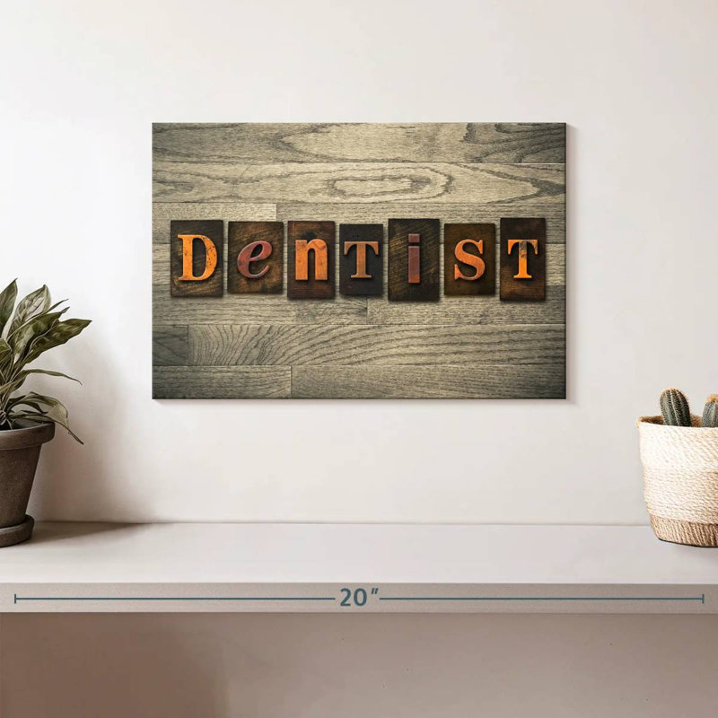 Alcaraz, dentiste, typographie, H 8 po x l 12 po