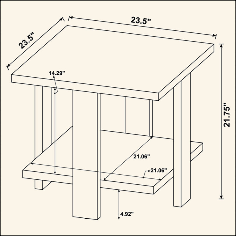 Table de bout carrée