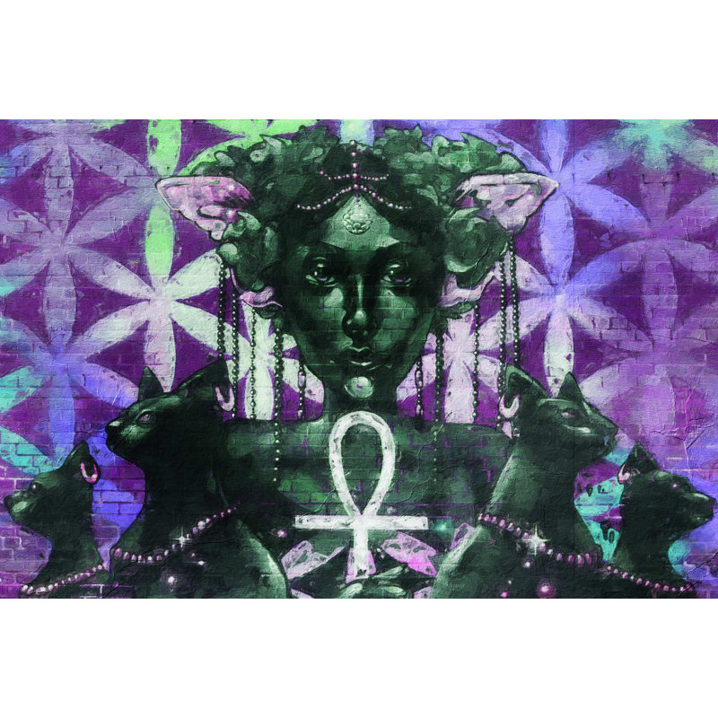 Girl On Wall - No Frame Print, 29.5cm H x 39.4cm W, Gallery Metal