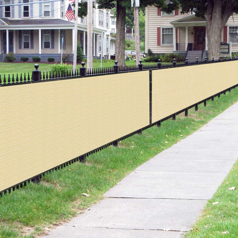 4x50ft Privacy Screen Fence - HDPE, UV-Resistant, Easy Install for Yard/Patio, Sand