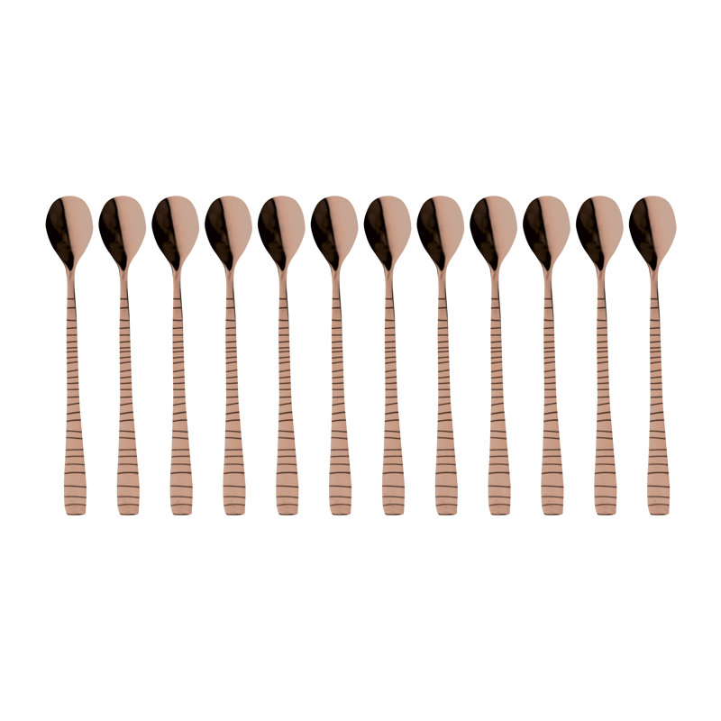 Tigre Stainless Steel Iced Beverage Spoon, Bronze
