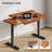 Solid Wood Desktop, Height Adjustable Electric Standing Desk With Monitor Stand, 55X23.6 Inches Whole-Piece Board Rectangle Stand Up Desk, Memory Controller And Pull-Out Drawer For Home & Office-117671194