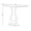 Console en bois massif brun noisette-1849238800