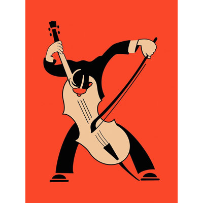 " The Cello " Painting Print