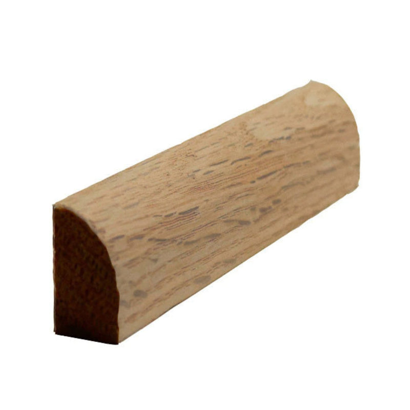 Moulure de moulure quart de rond 1/2 po x 3/4 po EWQR13. Sans finition, Chêne rouge