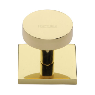 Heritage Cabinet Knob Disc Design with Square Backplate