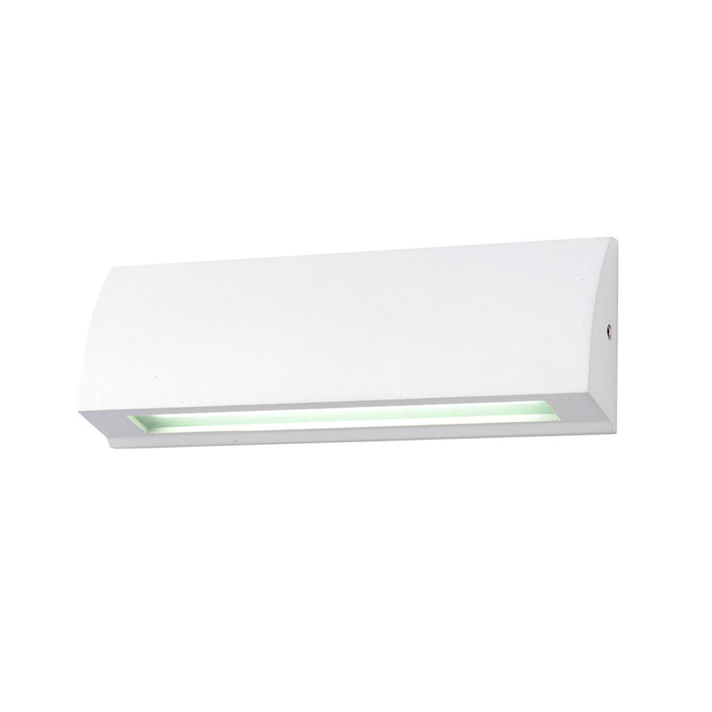 Eringate Integrated LED Outdoor Flush Mount, 8cm H x 24cm W x 4.5cm D, White