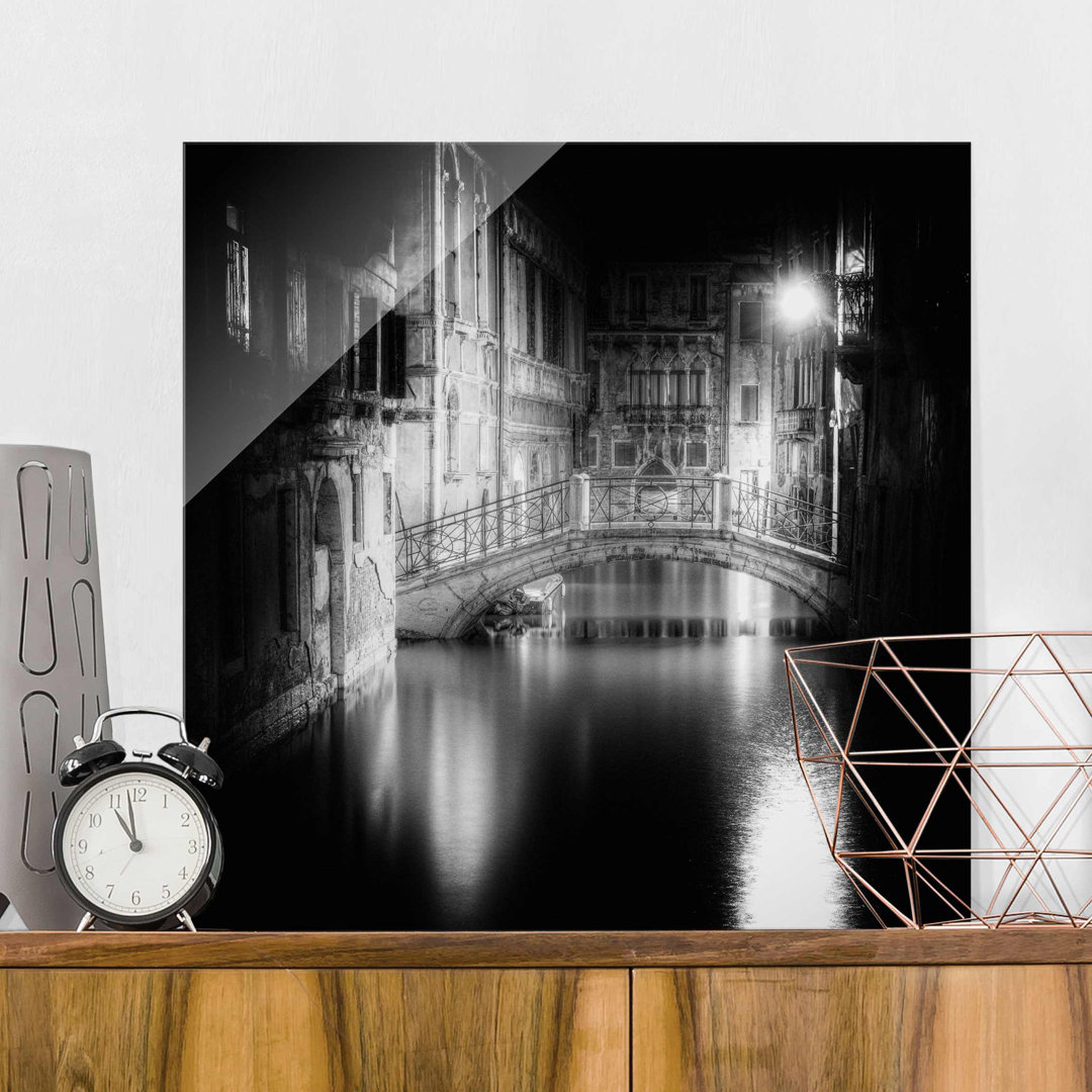 Glasbild Bridge in Venice