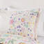 Full/Queen Size Duvet Cover With Floral Border And Jungle Animals Pieced Design