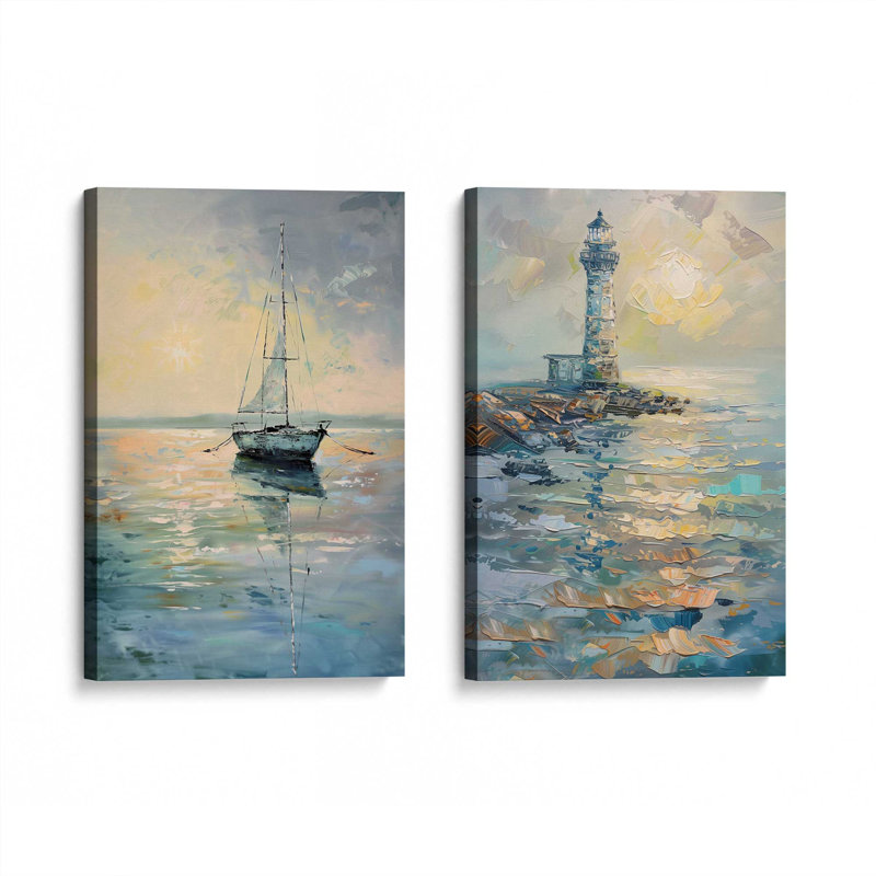 "Harbor Glow" par Golden Glow Interiors 2 - Pièces sur toile, Toile tendue, H 36 po x l 24 po