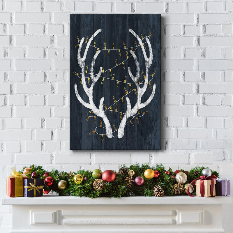 Bois et lumières sur toile, H 18 po x l 12 po x P 1,5 po