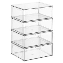 POPETPOP Closet Organization Plastic Shelf Dividers, Clear Closet