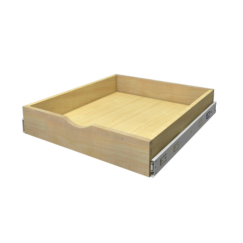 Premium Solid Wood Pull-Out Drawer with Soft-Close Slides – 22" Deep, Multiple Widths Available Kitchen Pull-Out Tray, 21"