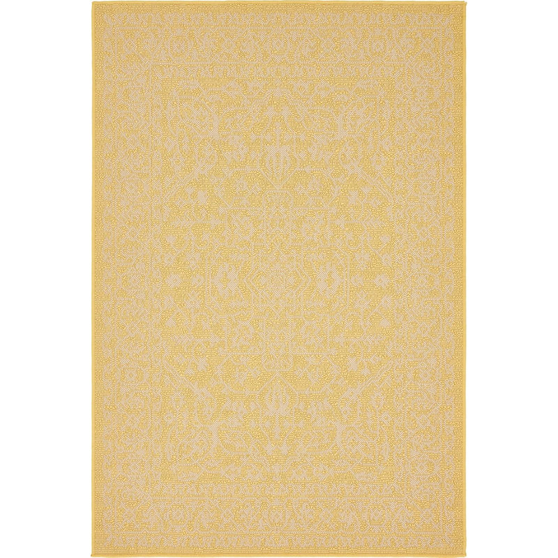 Outdoor Veranda Area Rug Butter Color, Rectangle 9' x 12'