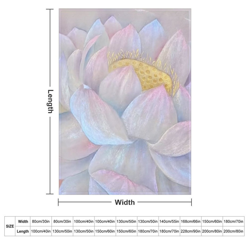 Jeté en flanelle de luxe irisé Lotus, 30 po x 40 po