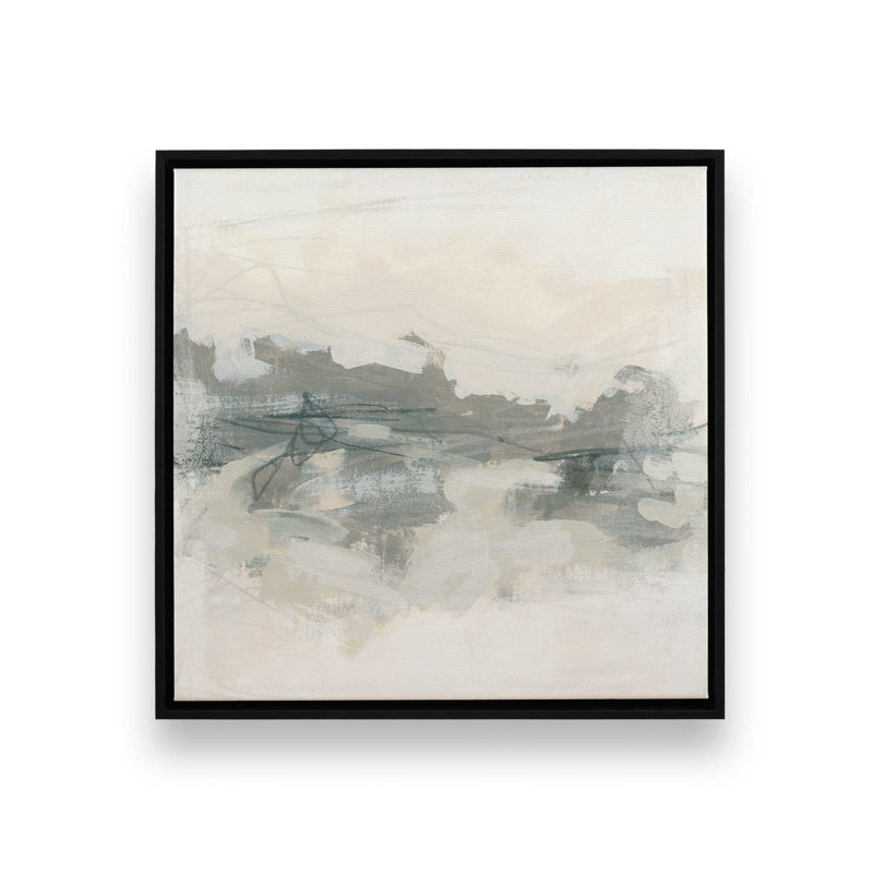 «Soft Lines of Memory I», reproduction sur toile dans un cadre, H 32,75 po x l 32,75 po, Noir satiné