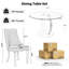 Ensemble de salle à manger moderne à piédestal rond en verre trempé avec fauteuil revêtu de chenille-226268171-226268208-226408210