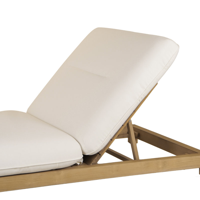 Enzo Outdoor Chaise Lounge, White