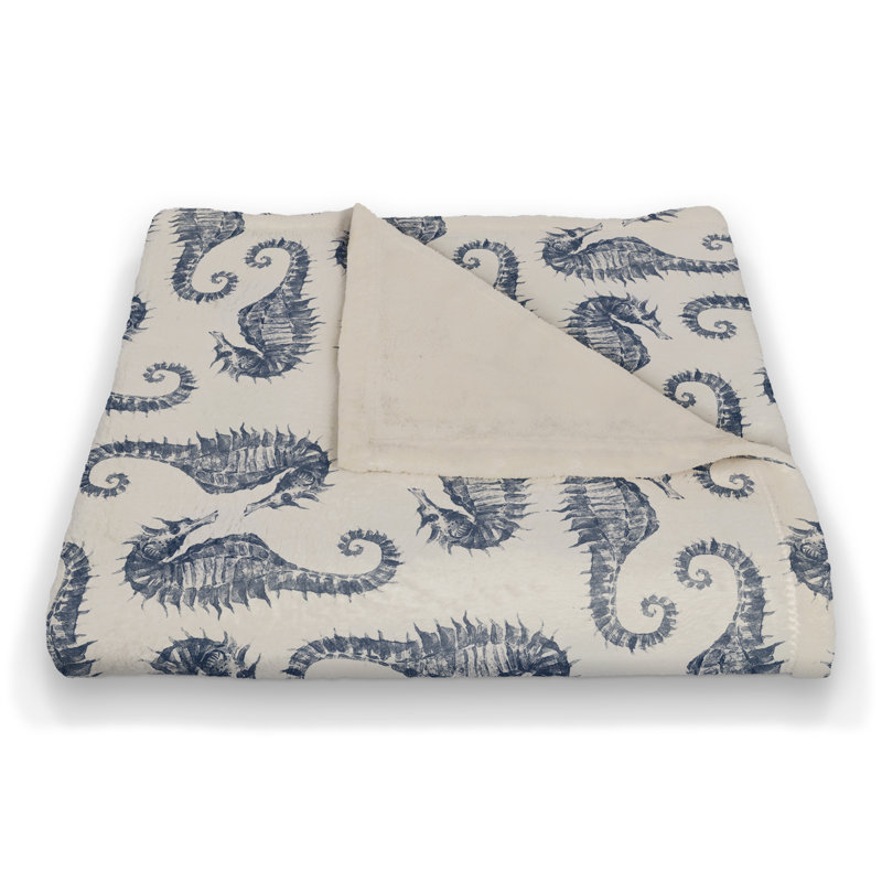 Hand Woven Throw Blanket, Navy
