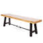 Banc d'extérieur en bois coloré à lattes, profondeur 163 cm, largeur 36 cm, hauteur 44,7 cm, poids 13,8 kg, conçu pour les conditions climatiques clémentes. Ensemble de sièges design, 160 cm x 6,6 kg