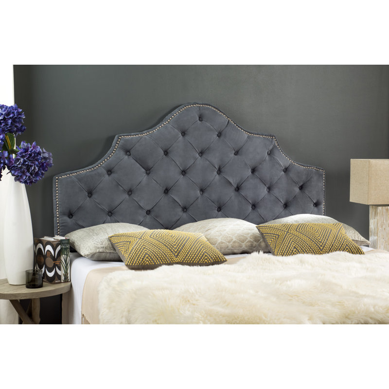 Danile Upholstered Headboard, Queen, Gray