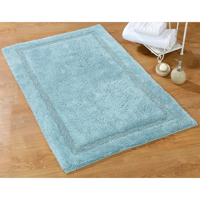Tapis pour salle de bain Pullum,  Bleu, 50 po x 30 po