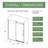 60.In W X 72.In H Single Sliding Frameless Shower Door with 1/4 inch Clear Tempered Glass