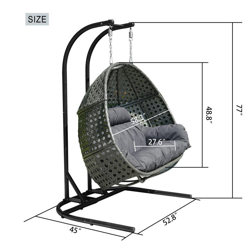 2 Person Swing Chair With Stand