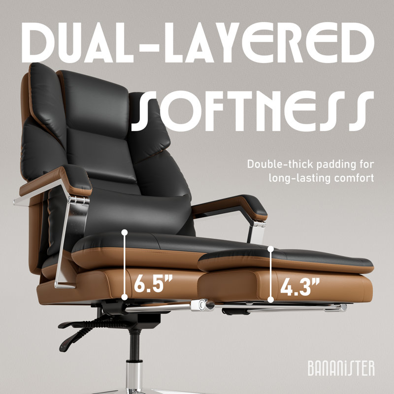 Chaise de bureau inclinable avec repose-pieds Mahleah