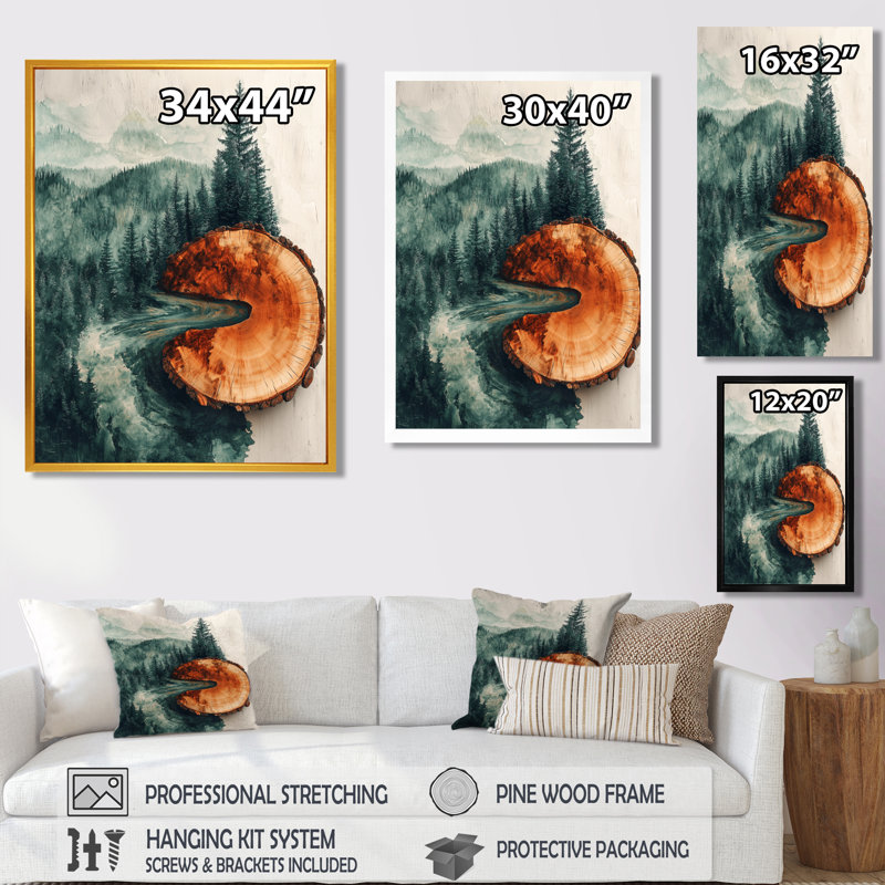 Golson - Paysages, art mural, salon, H 40 po x l 30 po, Toile tendue, Ne s’applique pas