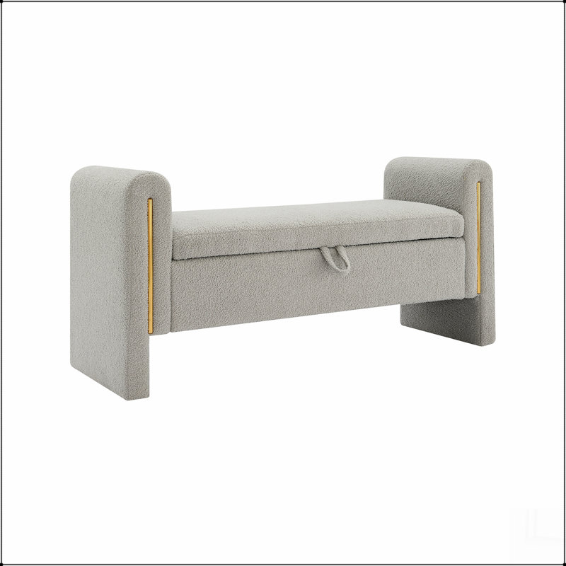 Banc de bout avec accoudoirs et rangement Modern Teddy