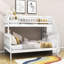 Lit superposé simple en bois avec escalier et rangement-70507699