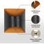 1-Light Black Ceramic Flush Mounted Sconce