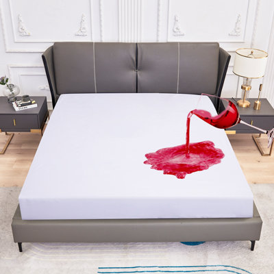 Waterproof Mattress Protector Breathable Mattress Cover Fitted Mattress Protector Deep Pocket For Secure Fit