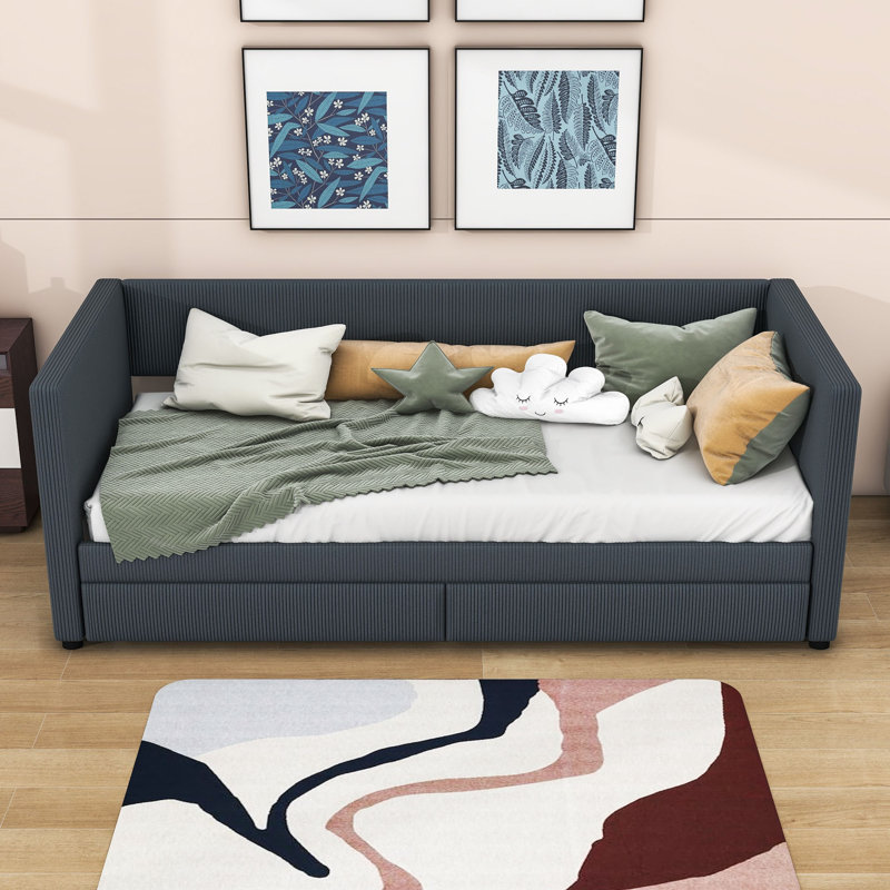 Arij Upholstered Daybed, Gray