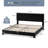 Bed Frame With Headboard, Bed Frame With Sturdy Wooden Slats Support, Platform Frame With Velvet Upholstered Headboard, No Box Spring Needed/Easy Assembly-1182714884-1182714882