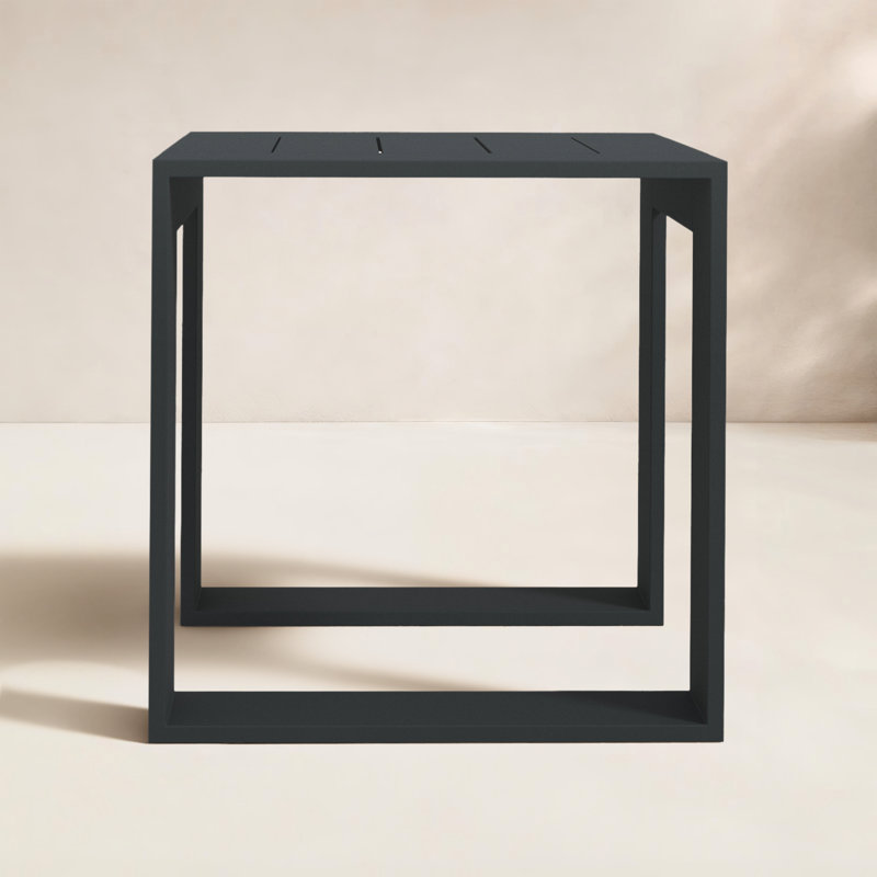 Portal Outdoor Square Side Table, Slate
