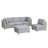 Living Room Furniture Ottoman Light Grey Dorris Culbreth 1Pc Cushion Ottomans Wooden Legs-159256561
