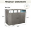 La remise à poubelle permet de ranger 2 poubelles en métal pour le rangement des ordures