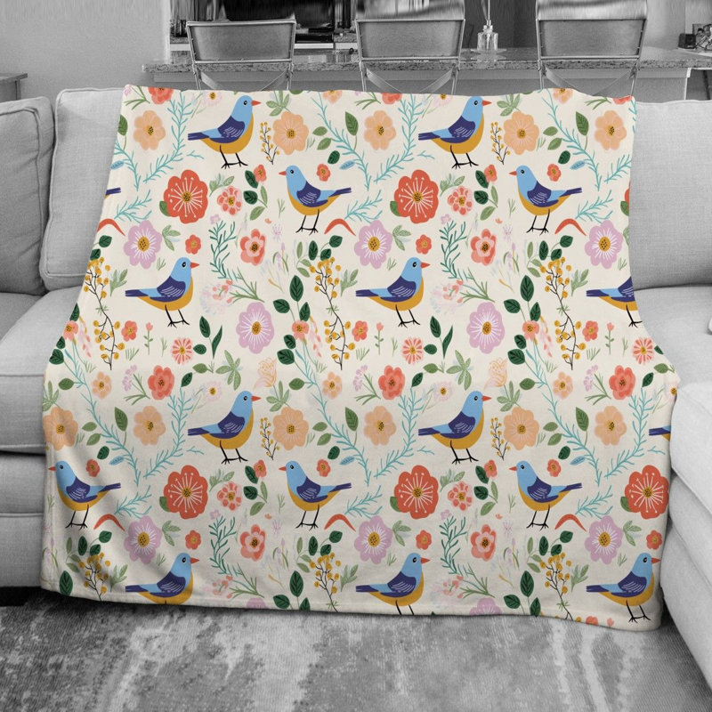 Couverture polaire Whimsical Songbird, Jeté