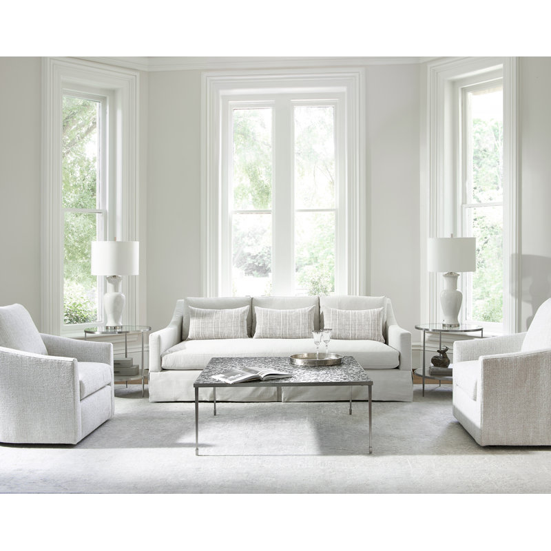 Astoria Swivel Barrel Chair, Dorado Snow Crypton® Chenille 5558-000