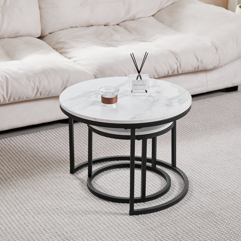 Emanni Frame Coffee Table, White