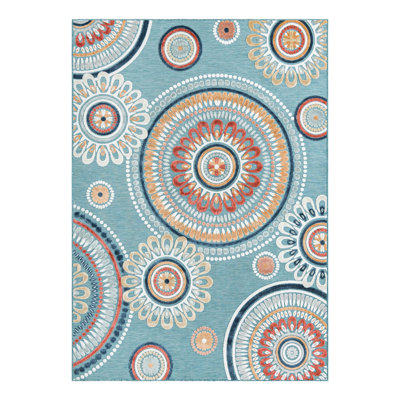 Firman Spiral Wygant Indoor/Outdoor Area Rug