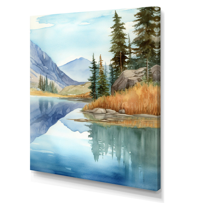 «Autumn Lake Reflections I», reproduction sur toile, H 32 po x l 24 po x P 1 po, Toile tendue