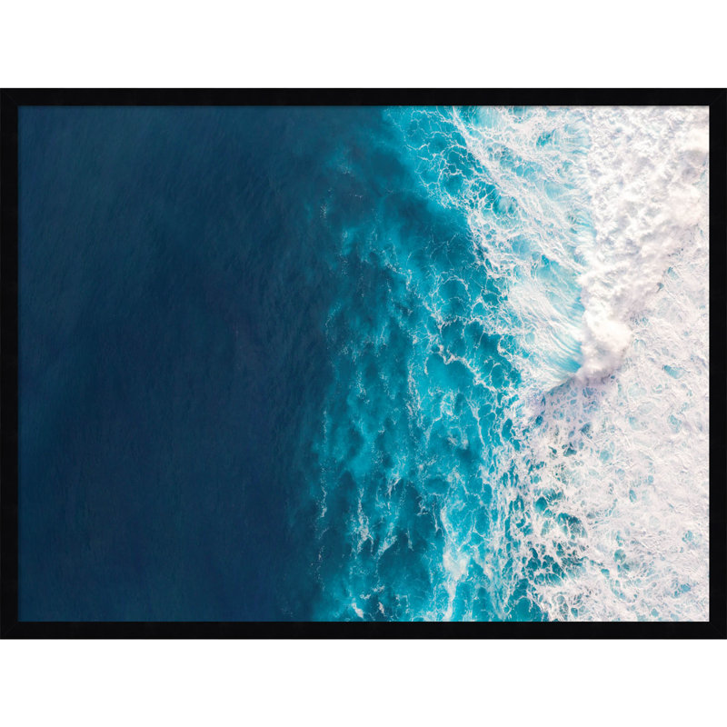 Seascape Of Splashing Waves by The Creative Bunch Studio, Black, 25" H x 33" W x 1" D