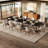 Rectangular Dining Table with Heavy-Duty Metal Frame