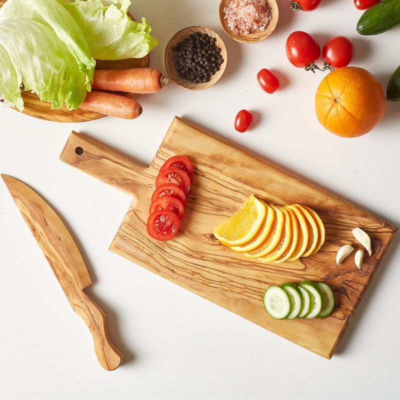 Crystalia USA Olive Wood Cutting Board