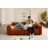 91.5" Orange Chenille Modern Tufted Sofa, Upholstered Living Room Couch with 2 Throw Pillows, Cloud Sofa for Apartment, Bedroom, Office-754363954